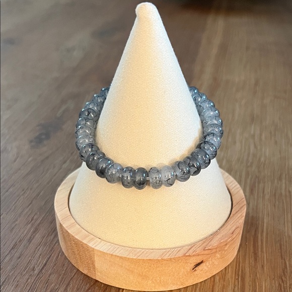 Grey Agate Abacus Bead Bracelet - Picture 2 of 3